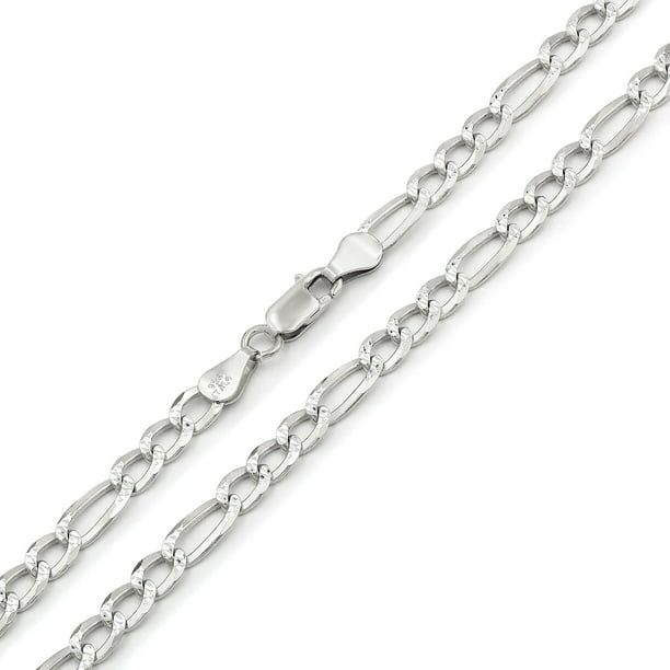 Details about   .925 Sterling Silver Diamond-Cut Link Chain beautiful Style Italian Bracelet 
